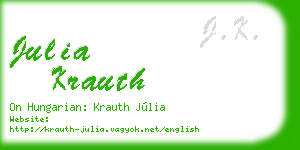 julia krauth business card